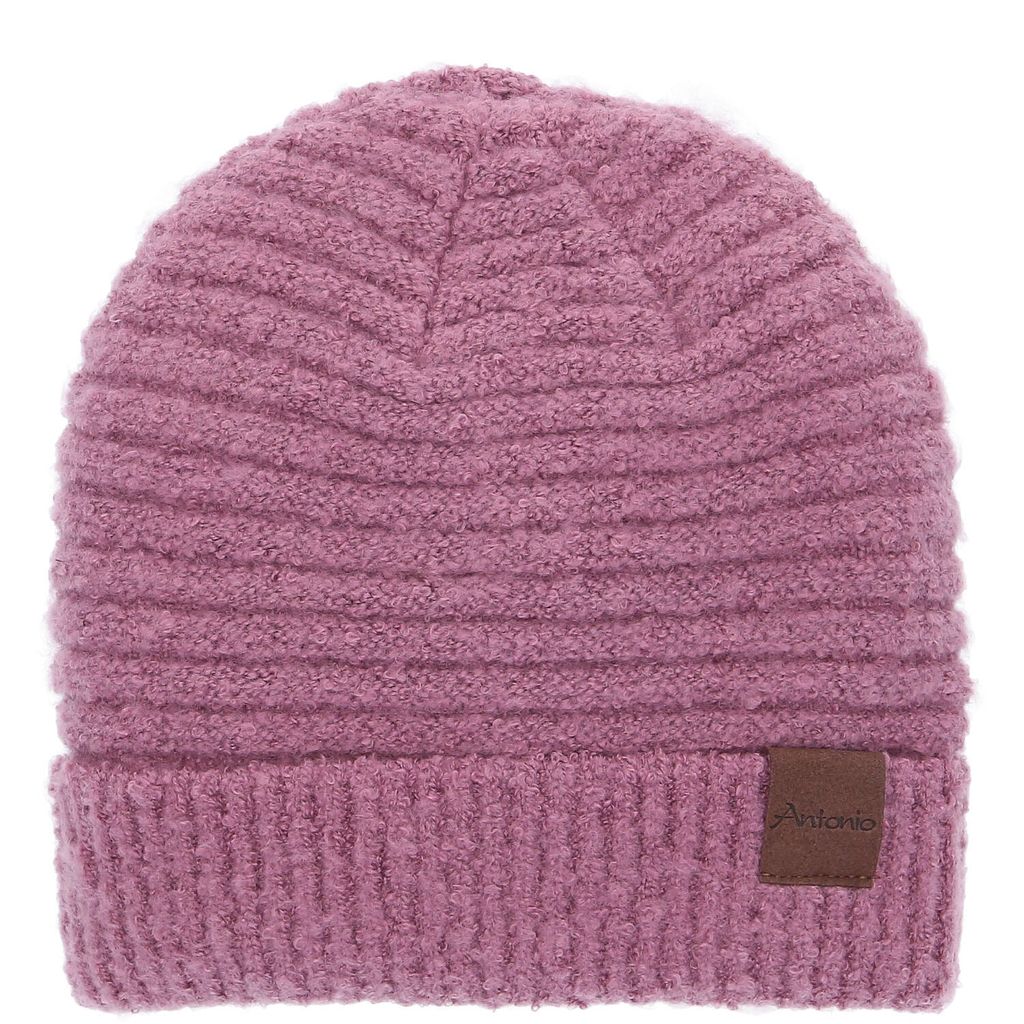Antonio Damen Strick Mütze Bouclé Beanie  berry Produktbild 