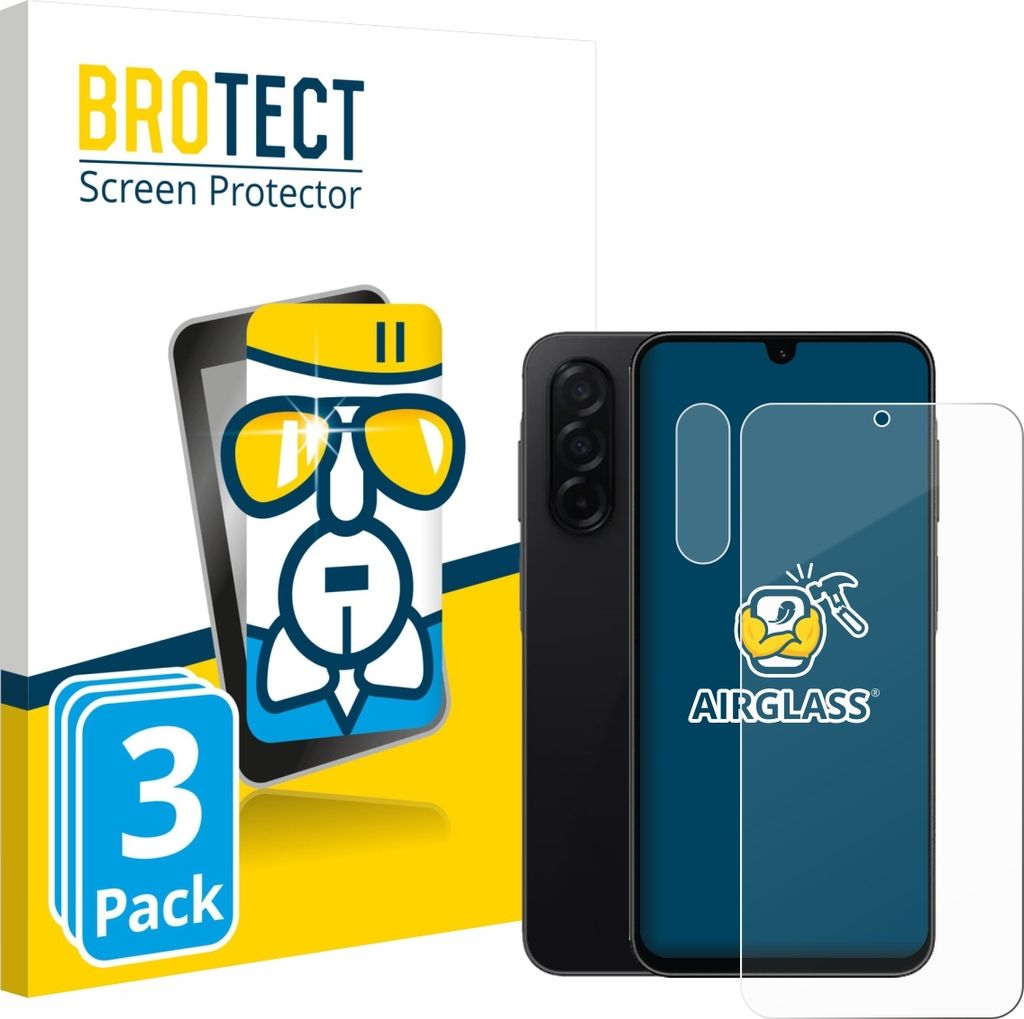 3x BROTECT Schutzglas für Samsung Galaxy A26 5G Enterprise Edition (Display+Kamera) Schutzfolie Panzer Folie Glas Display Schutz klar