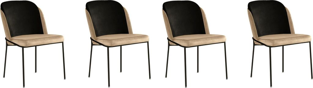 Skye Decor, DR - 145 V4, Stuhlset (4 Stück), Beige, 100 % METALL, 54 x 55 x 86 cm