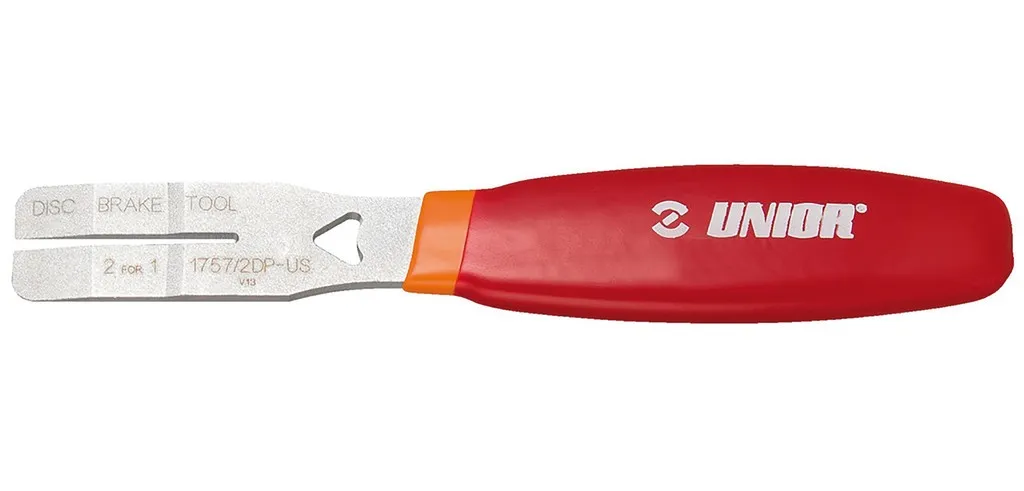Attrezzo per freni a disco Unior 2 in 1 rosso, 1757/2DP-US