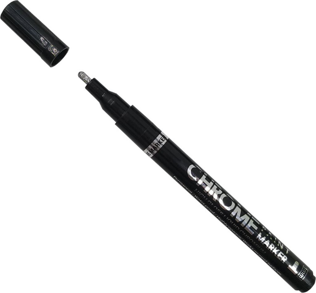 Hochglänzende Effekte verchromte Marker Stift einzigartige Plastik Reflexion Tinte Chrommalerei Stift für Glas-Größen:1mm