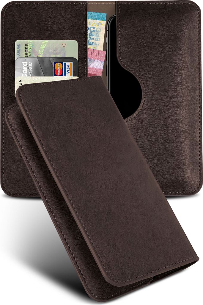 PURSE-Case für iPhone X / iPhone Xs, Farbe:Dunkelbraun