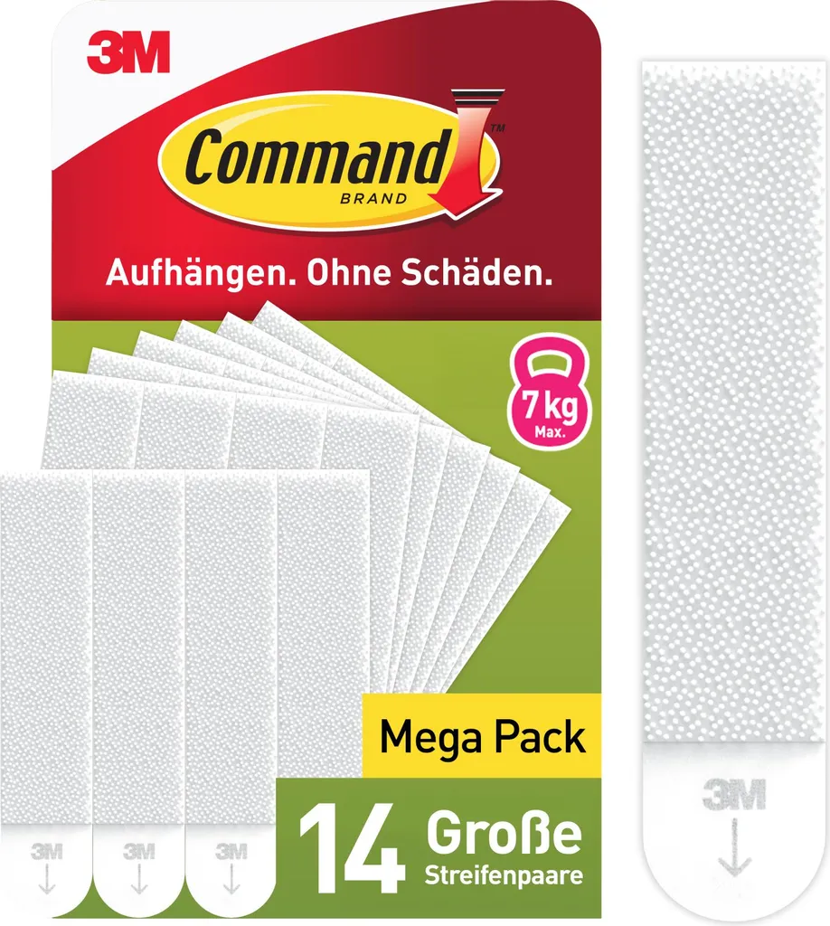 Command Strisce XL 14 Coppie - Appendiquadri 3M Professionali 7kg