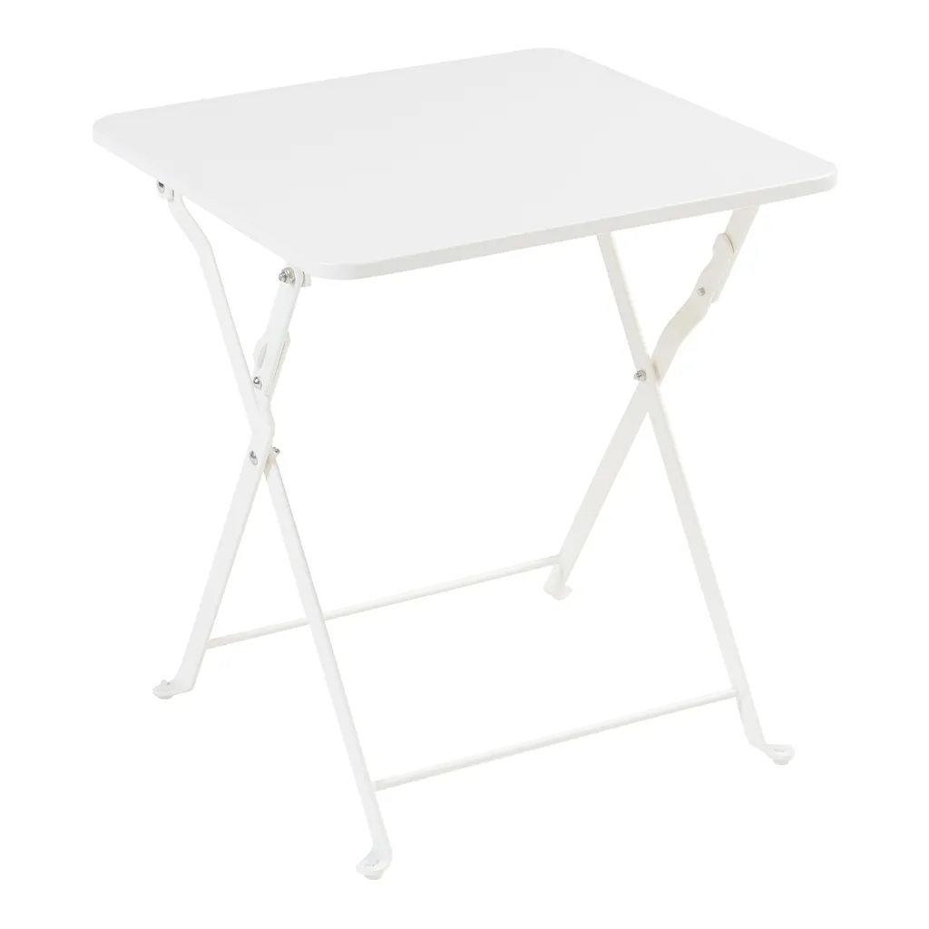 Table pliante d'appoint Vegårshei pour balcon ou petit salon blanc