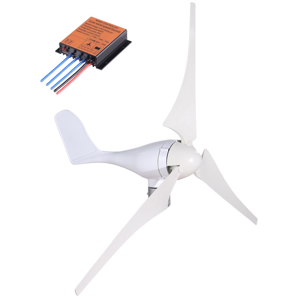 VEVOR Windturbinengenerator 400 W Windgenerator, 12 V Elektrisch MPPT Controller, 12 m / s Windkraftanlage mit 3 Blatt Laderegler Windkraftgenerato...