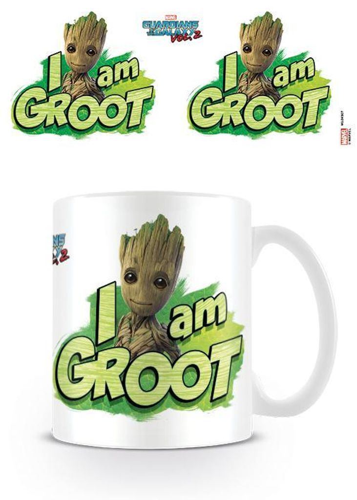 PYRAMID I am Groot, Einzelbild, 0,315 l, Grün, Weiß, Produktbild 