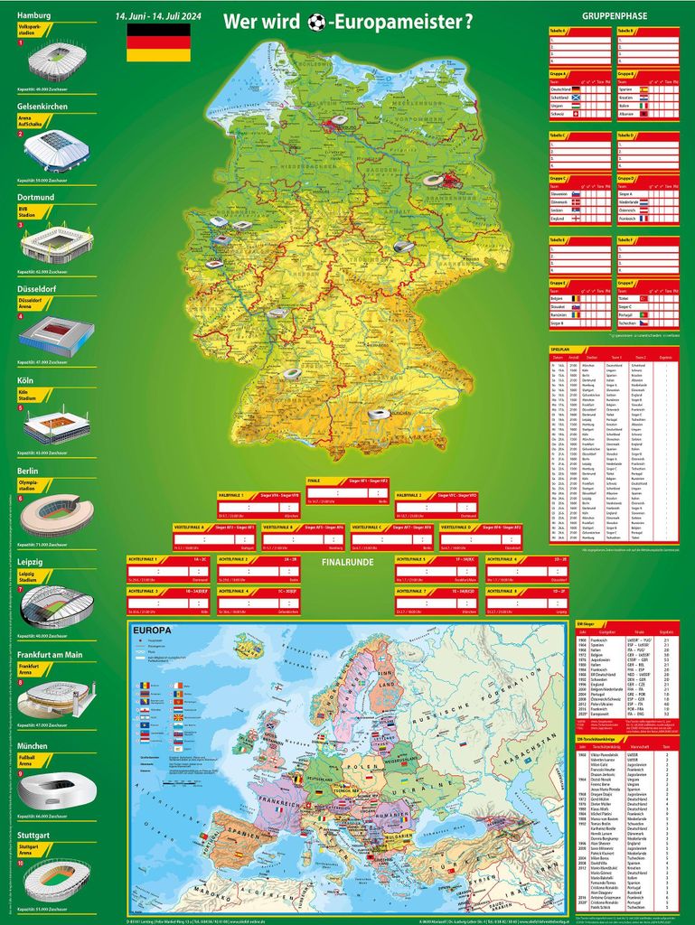 Fußballposter 2024 - Wer wird Europameister?