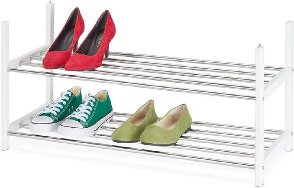 Fini le désordre : étagère à chaussures 6 paires empilable bois métal