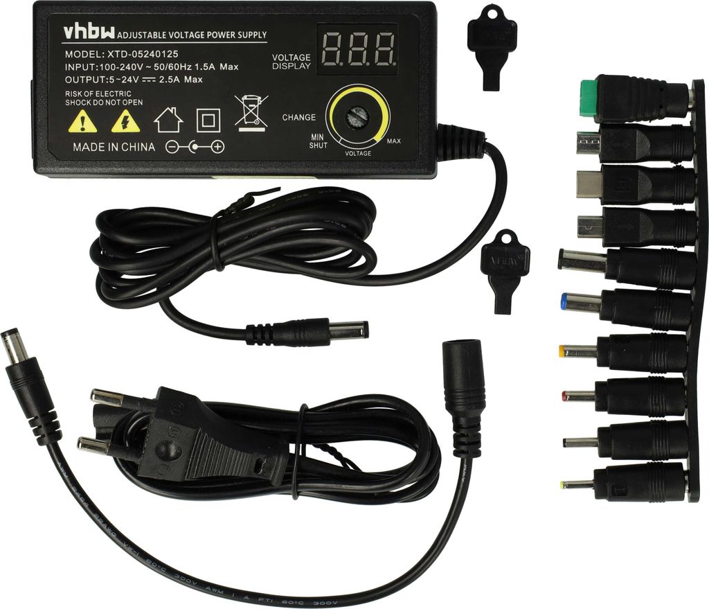 vhbw Universal Netzteil für Elektrogeräte - AC/DC Produktbild 