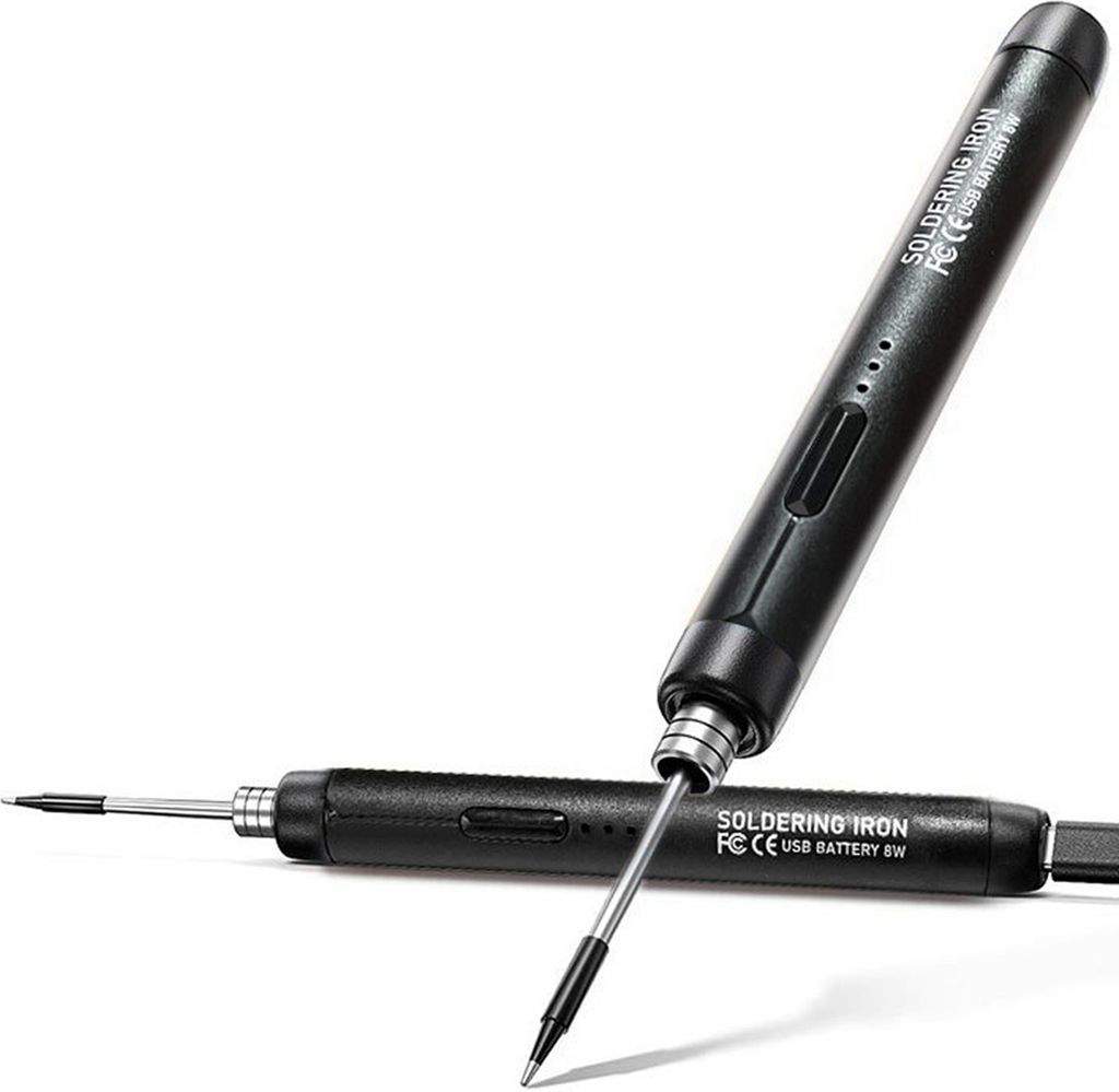 USB Tragbarer intelligenter elektrischer Lötkolben Multifunktionaler Lötschweißstift mit 300-400 Temperaturanpassungsfunktion zum Löten, Repari...