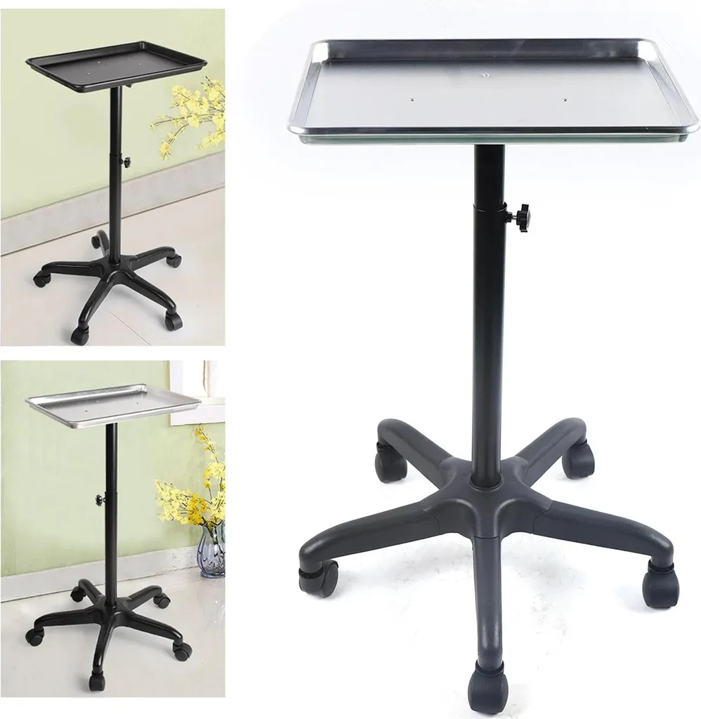 Plateau de coiffeur ajustable : fini le désordre avec ce chariot mobile - 5