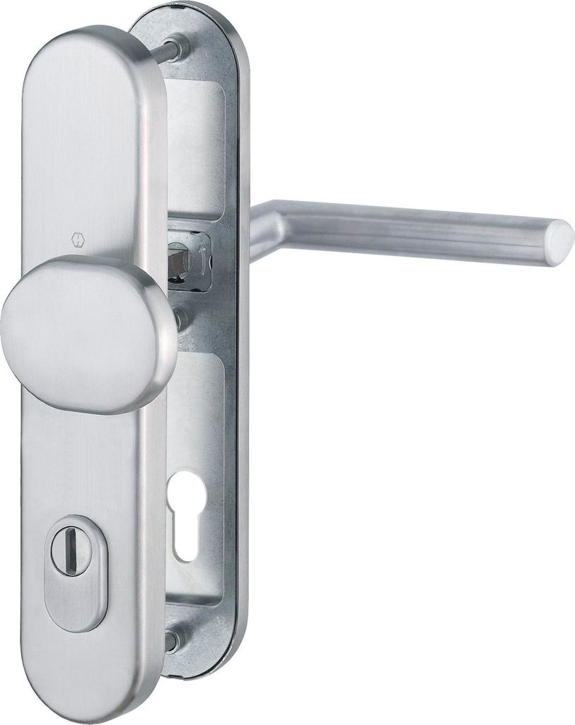 HOPPE Sicherheits-Wechselgarnitur STOCKHOLM ÖNORM Kernziehschutz, RC3, Edelstahl ÖNORM