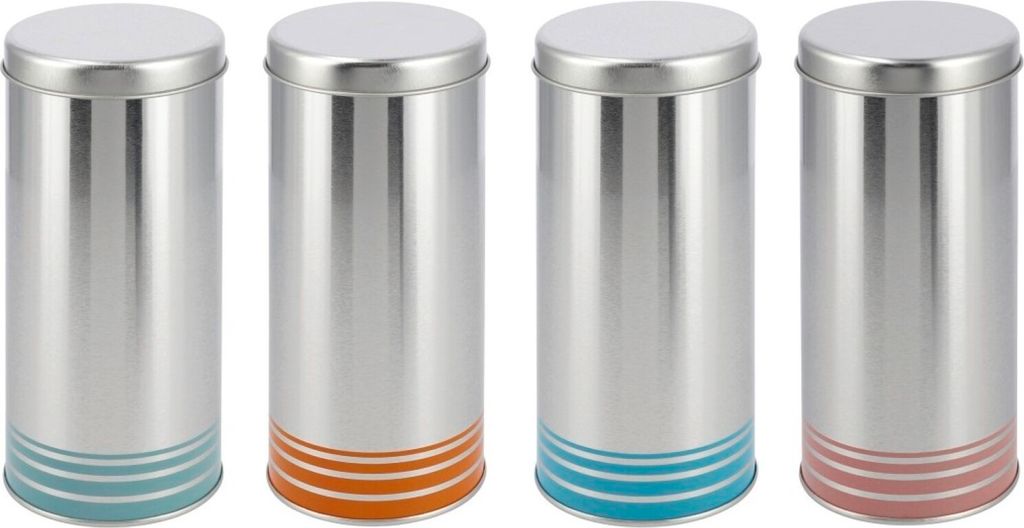 4x Dose für Kaffeepads Silber Produktbild 2