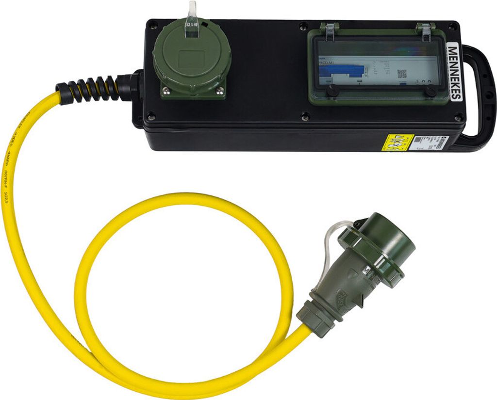 Dönges Steckdosenleiste mit PRCD-S, Phasenwender, bronzegrün, 16 A, 400 V 154399