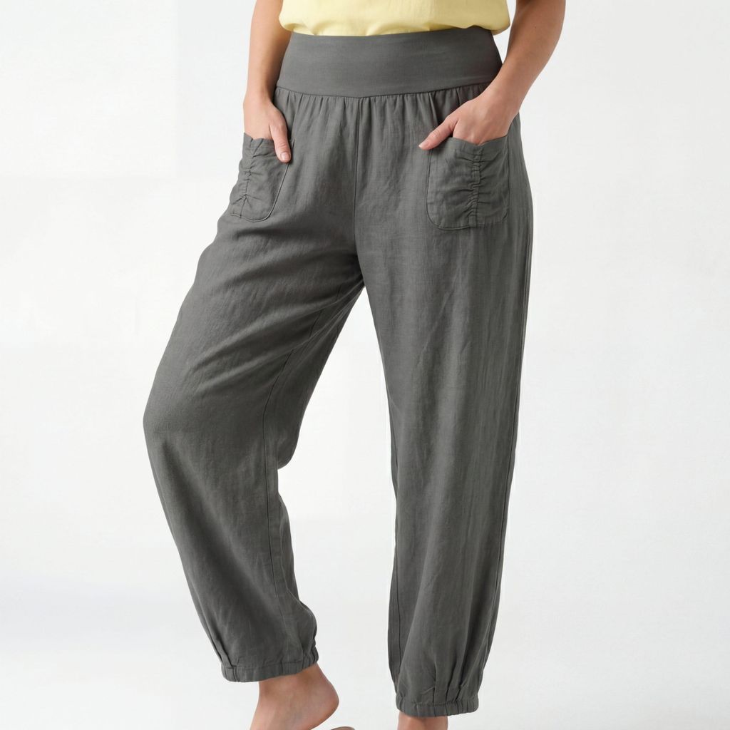 Leinenhose OriginalYou luftige Sommerhose Gummizug 38 - 54 für Damen Schlupfhose