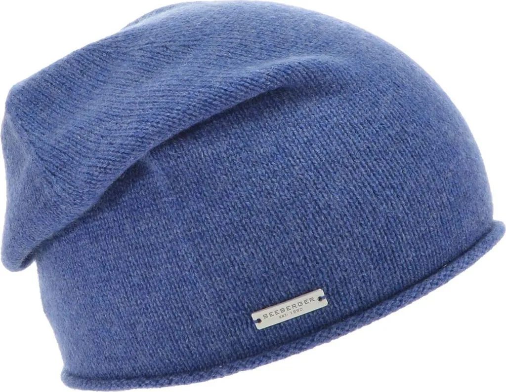Cappello Seeberger Cashmere Minimal | Beanie Bordo Arrotolato Unisex
