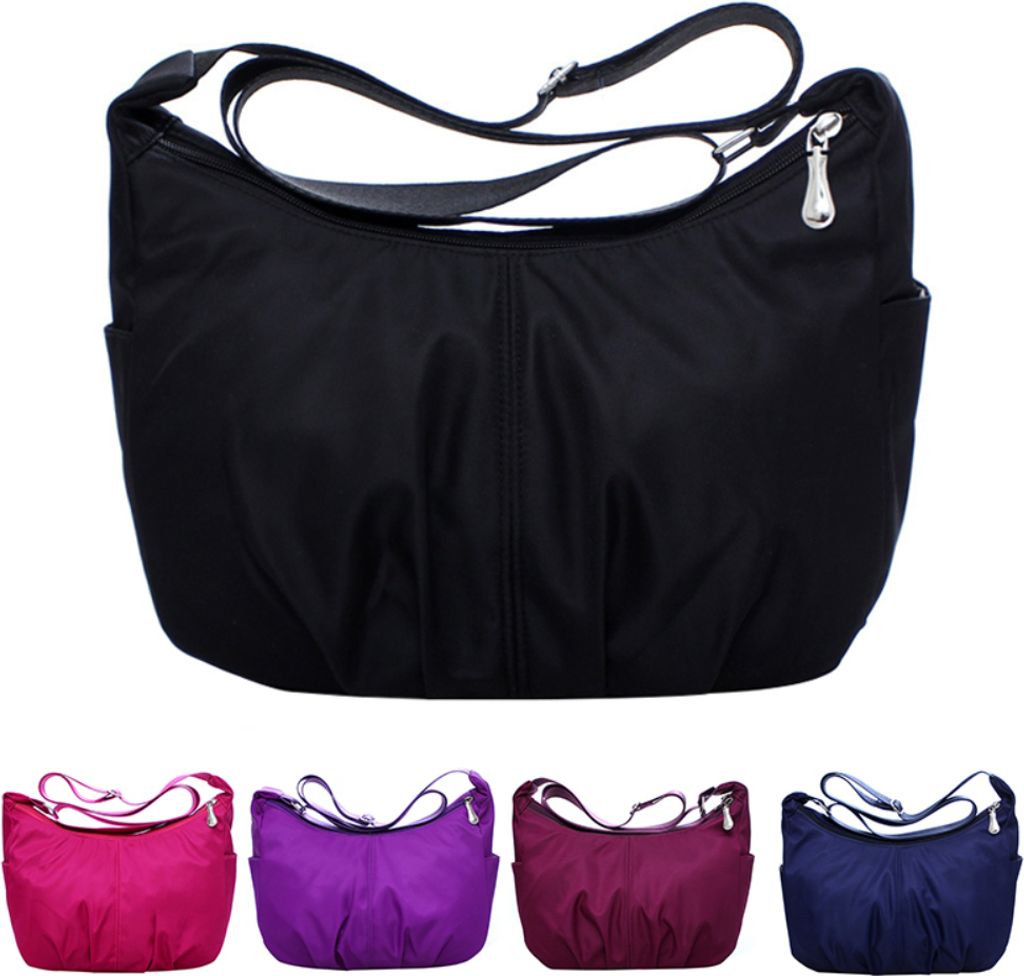 DEEVORCA Damen Umhängetasche Aus Nylon – Lässige Messenger Bag, Wasserdicht, 34x25x15 Cm, Mit Diebstahlschutztasche