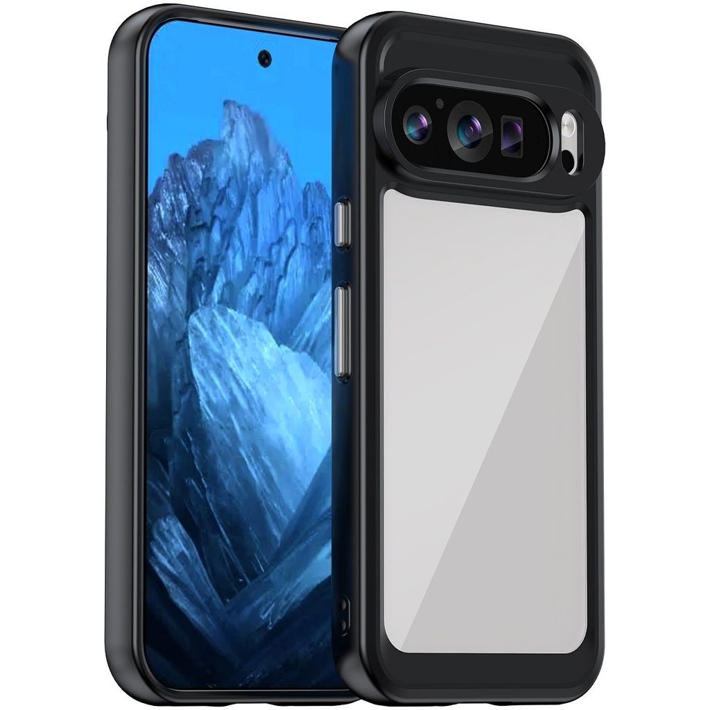 Mobigear Crystal Google Pixel 9 Hülle Hardcase Backcover - Schwarz