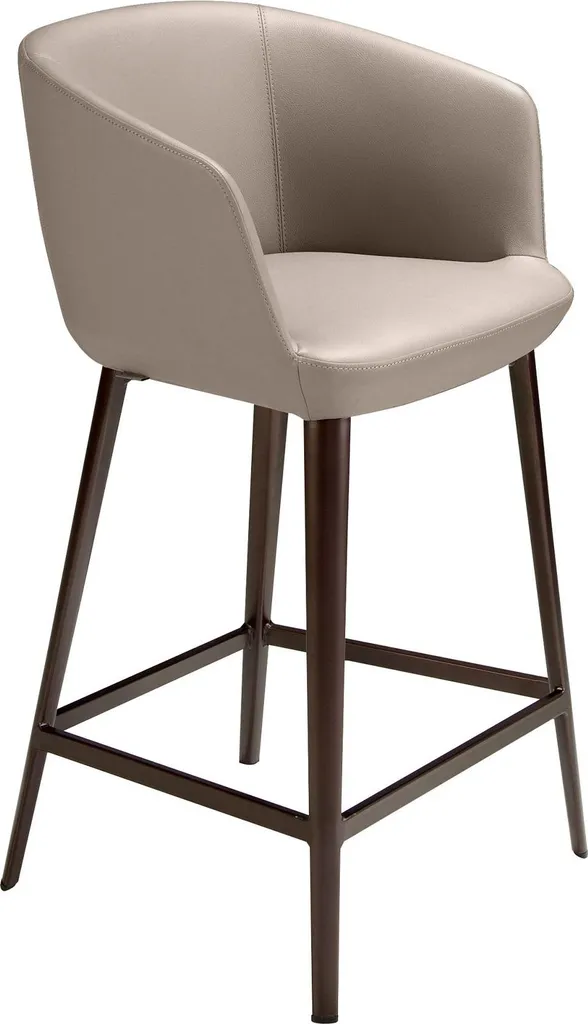 Tabouret similicuir gris Angel Cerdá pour aménagement salle à manger chic