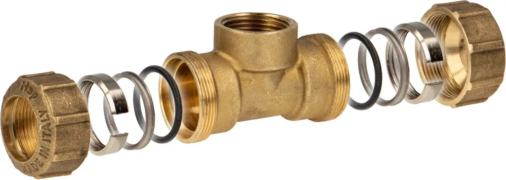 Raccordement de Pompe et Arrosage : Té PE 32 mm vers 1 Pouce en Laiton
