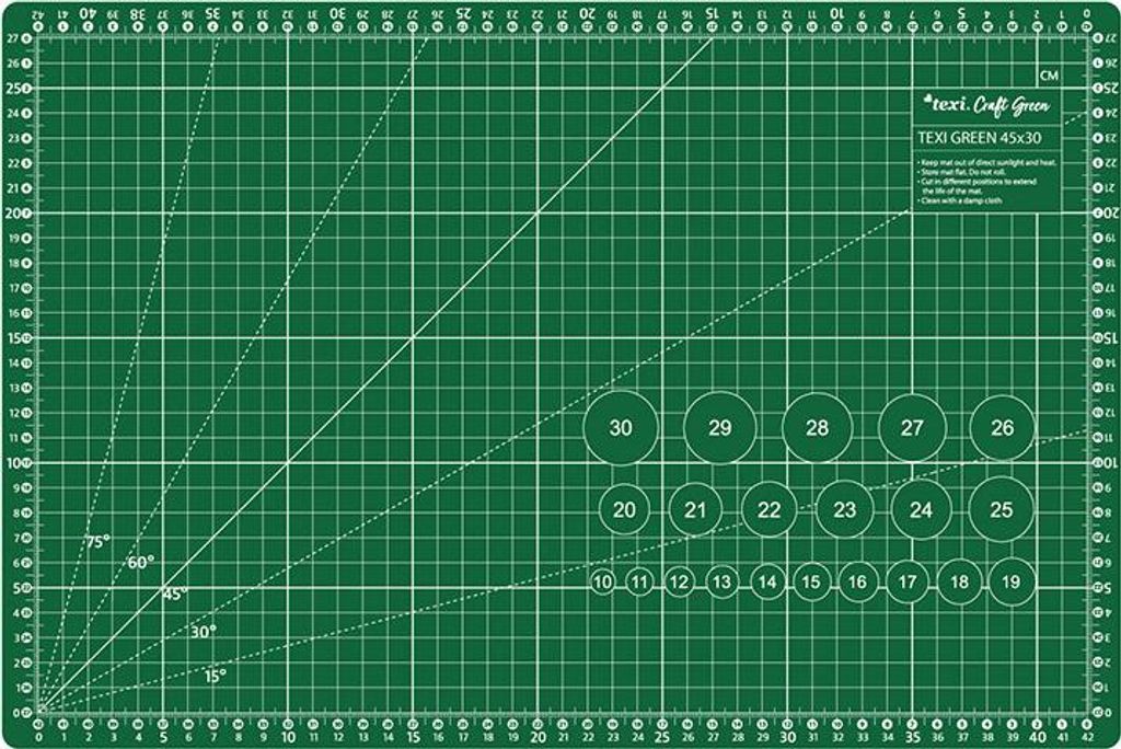 Řezací podložka TEXI GREEN 45 x 30 cm, 5vrstvá, zesílená Obrázek produktu 