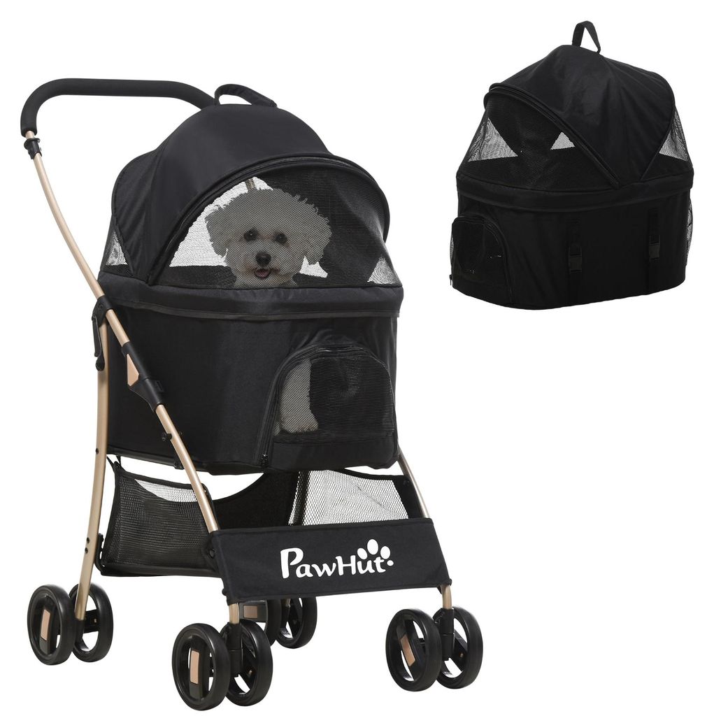 PawHut hondenwagen, 2-in-1 hondenbuggy, inklapbare Productafbeelding 