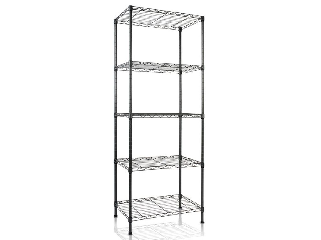 Scaffale in metallo Rocky verniciato a polvere nero 5 Immagine del prodotto 