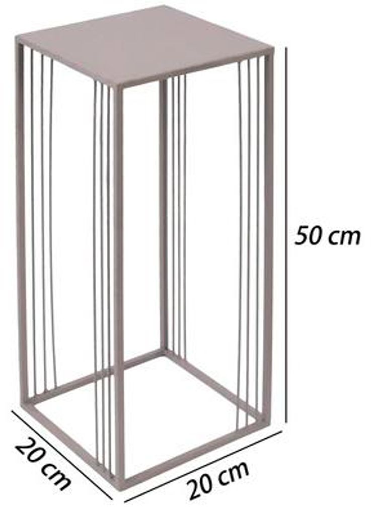 Pflanzständer Lafiora Metall 20 x 20 x 50 cm beige
