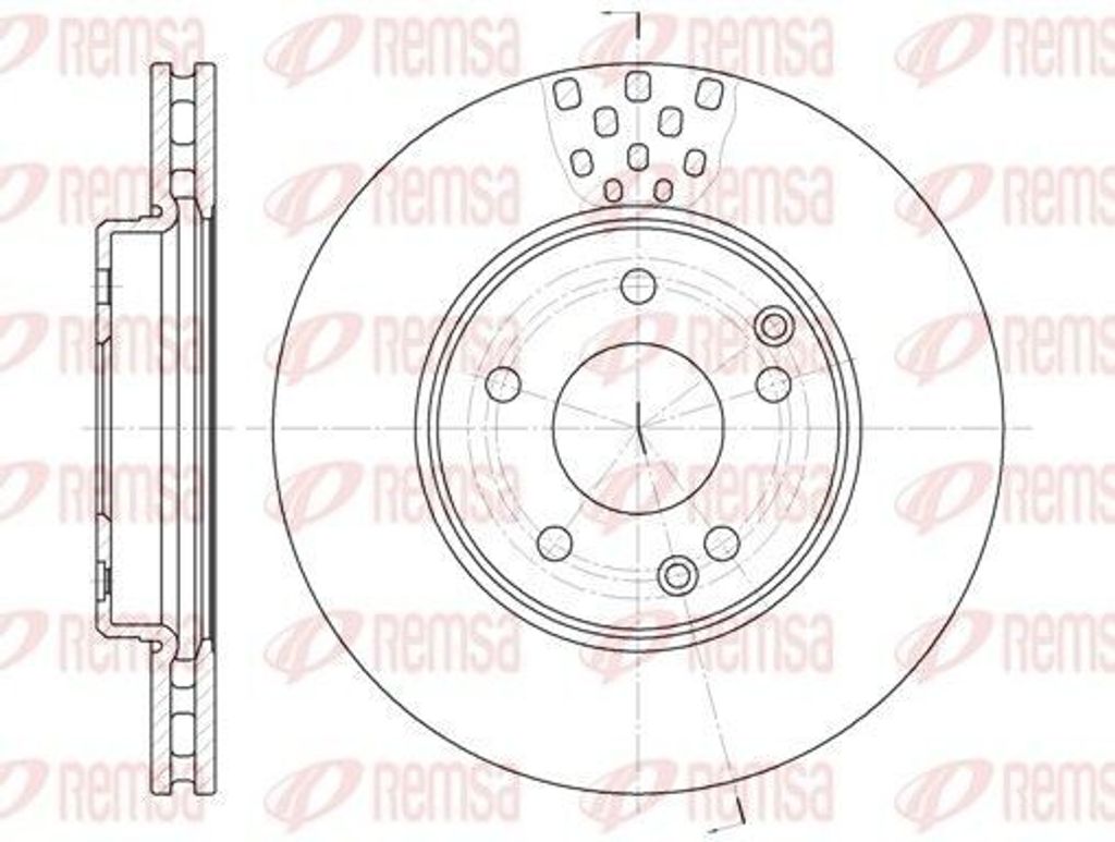 2x REMSA Bremsscheibe 6751.10 vorne passend für MERCEDES-BENZ CLK (C209) 288mm