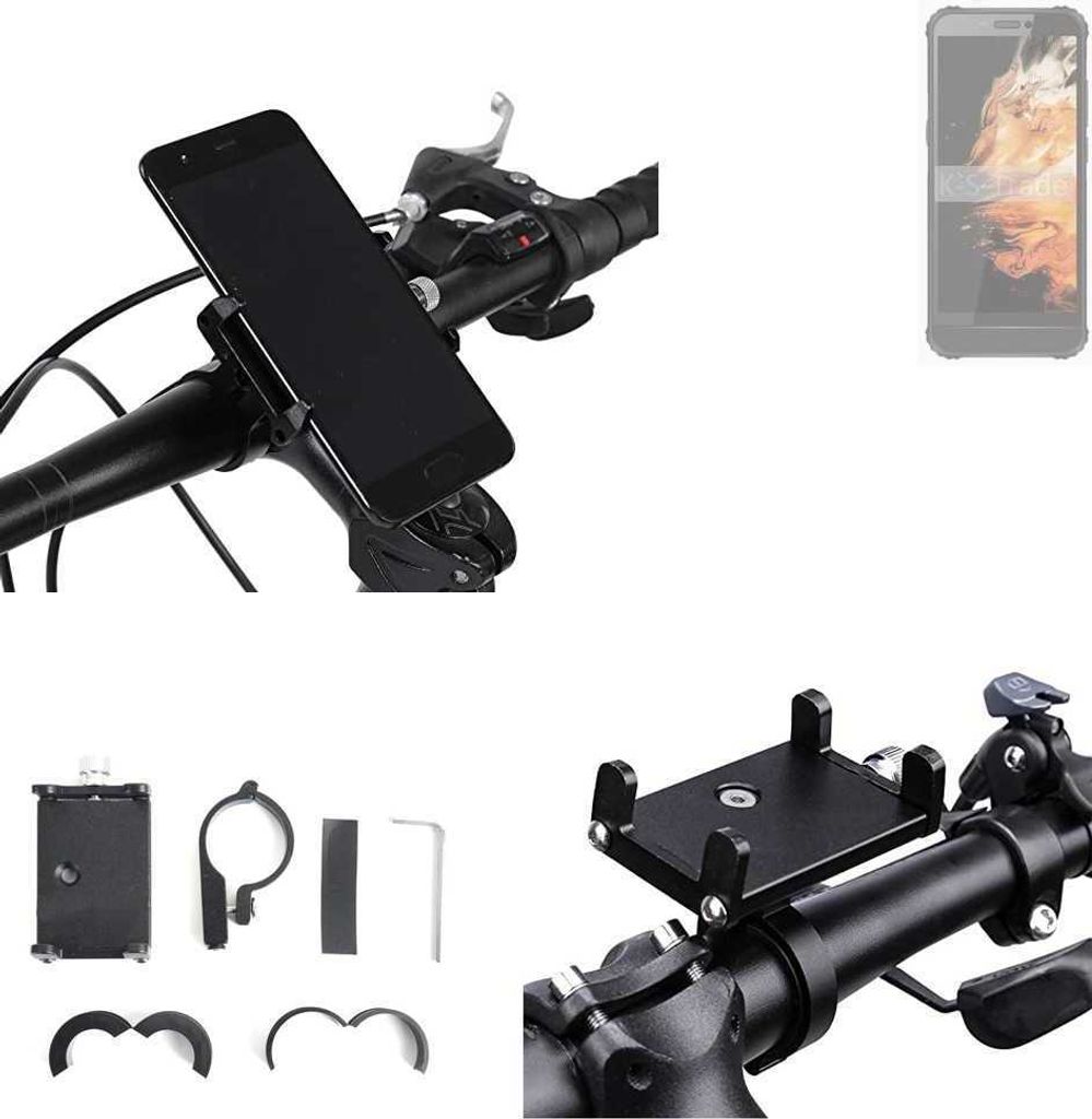 K-S-Trade Handyhalterung für das Fahrrad kompatibel mit AGM H3 Halter Lenkstange Fahrradhalterung Motorrad Bike Mount Befestigung Smartphone Handy