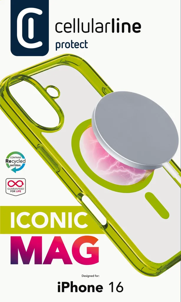 Cover iPhone 16 Cellularline Iconic Mag Lime: Recensione e Prezzo - 4