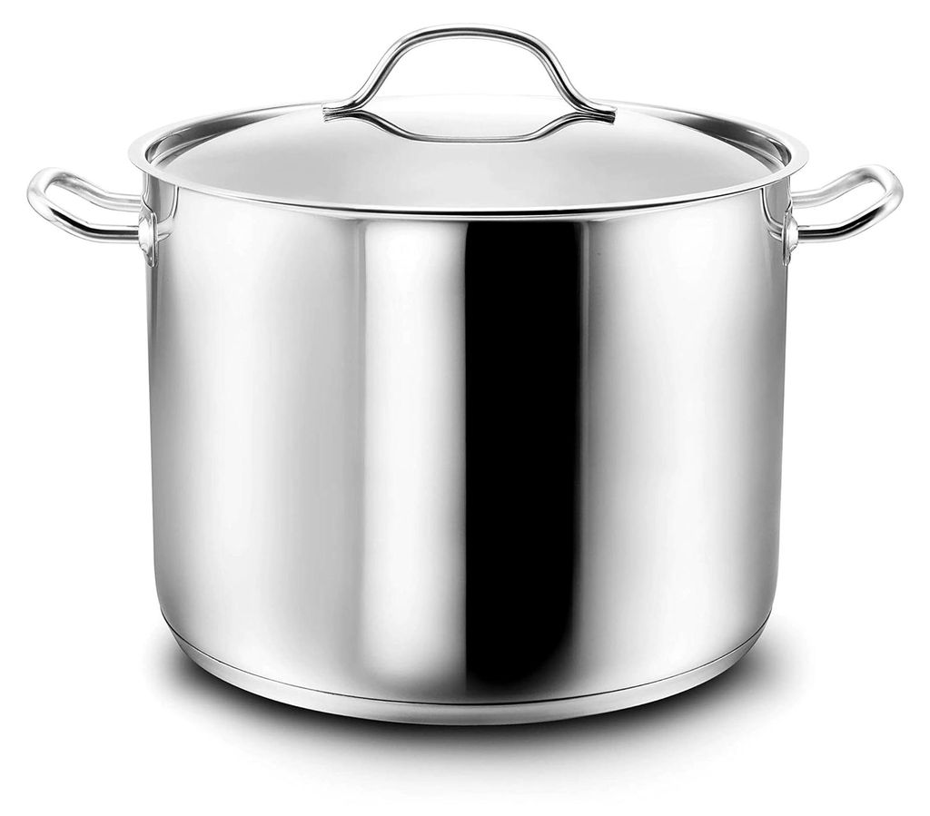 XXL Kochtopf Gigantos aus Edelstahl, 26 cm, 10 L - Induktion Suppentopf mit Deckel