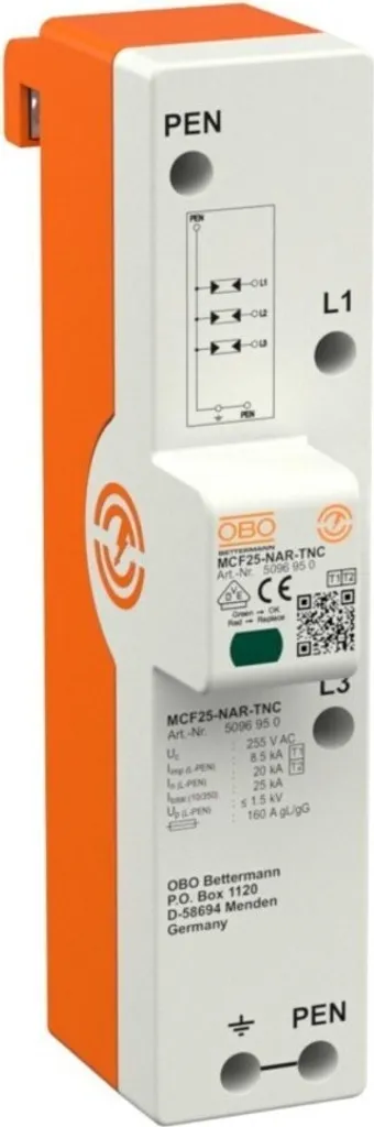 Éviter dégâts de foudre avec le parafoudre combiné 25kA OBO Bettermann