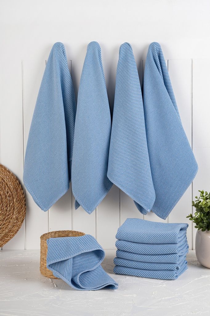 Hermia Concept, Eloise - Denim Blue, Küchenhandtuch-Set Produktbild 