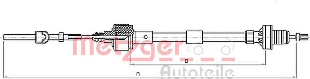 METZGER 11.2532 Kupplungsseil Seilzug für OPEL Corsa B Schrägheck (S93) 794/410mm
