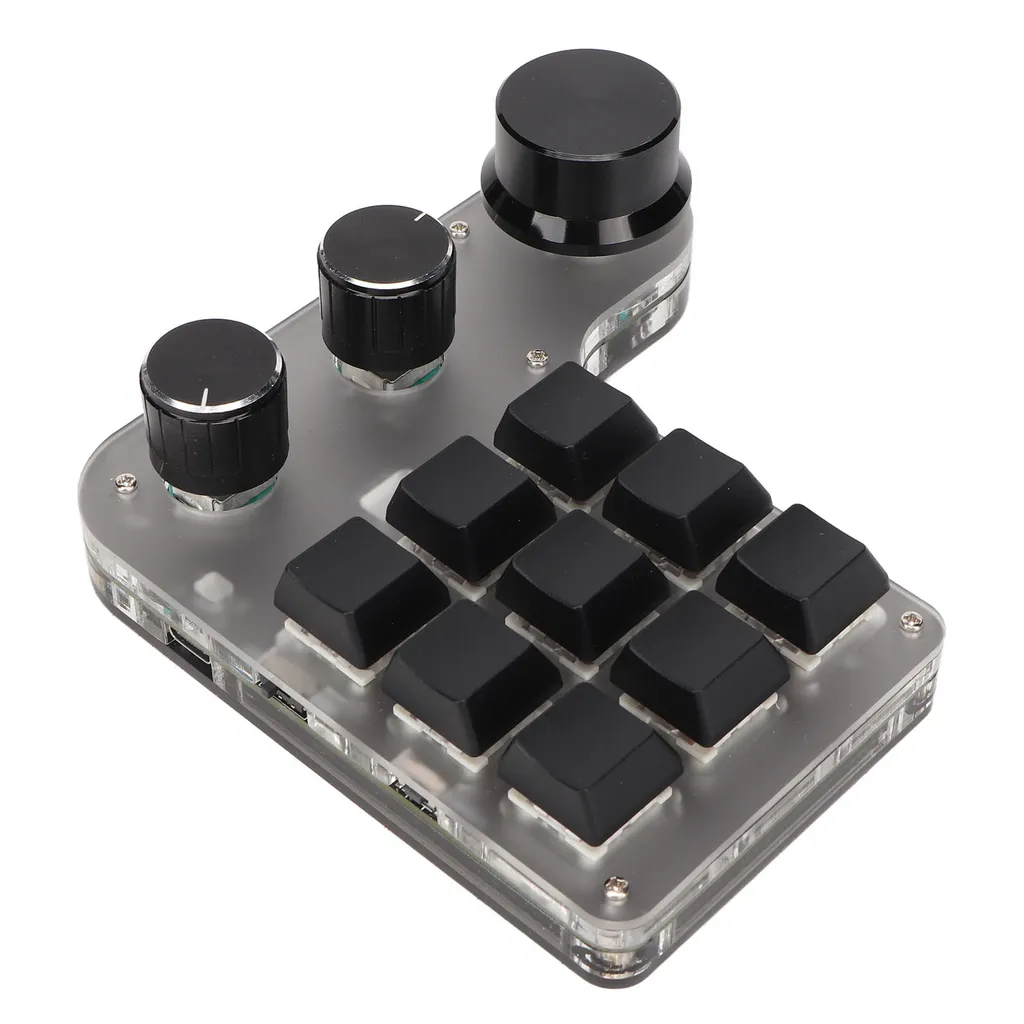 Mini clavier de jeu mécanique - Clavier macro programmable pour raccourcis - 4