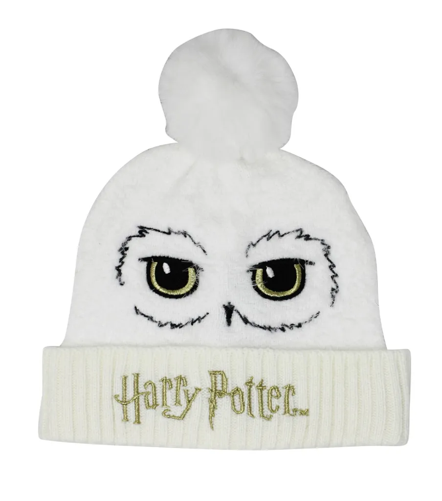 Bonnet à pompon Harry Potter Hedwig en maille douce Taille Unique Mixte