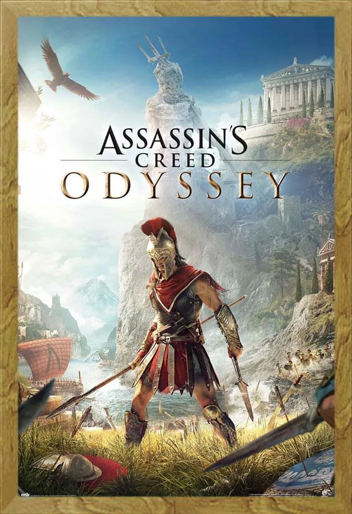 Poster Assassin's Creed Odyssey + Cornice Shinsuke Rovere MDF 61x91,5