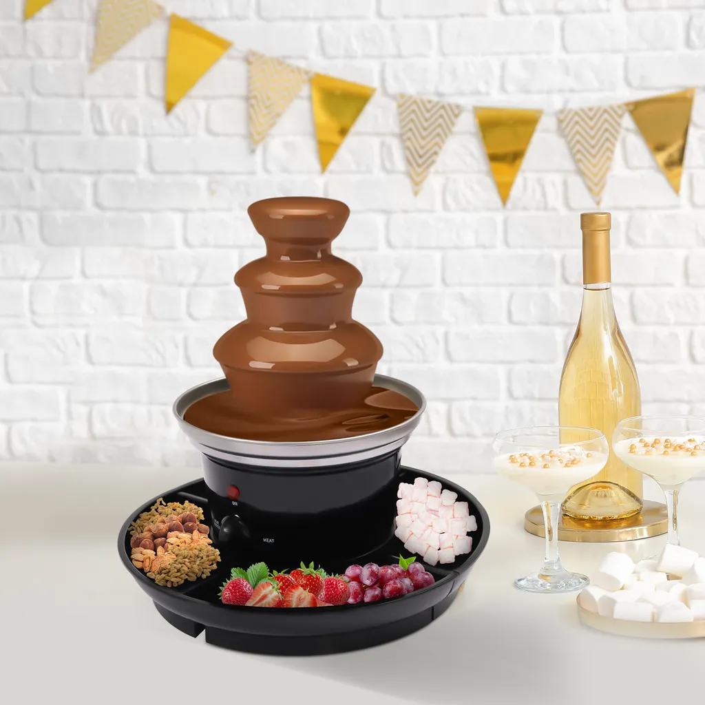 Fontaine à chocolat pour fête de famille et goûter enfant 3 étages