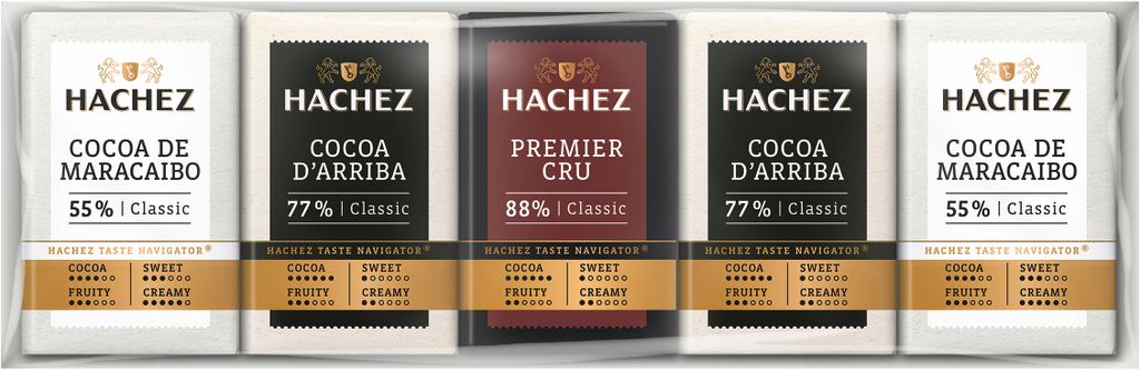 Hachez Cocoa Selection Täfelchen 75g