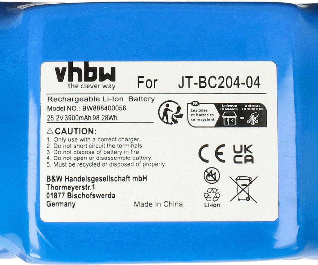 vhbw Akku kompatibel mit Jetech JT-BC204, Hoverboard 25.2 V Produktbild 5