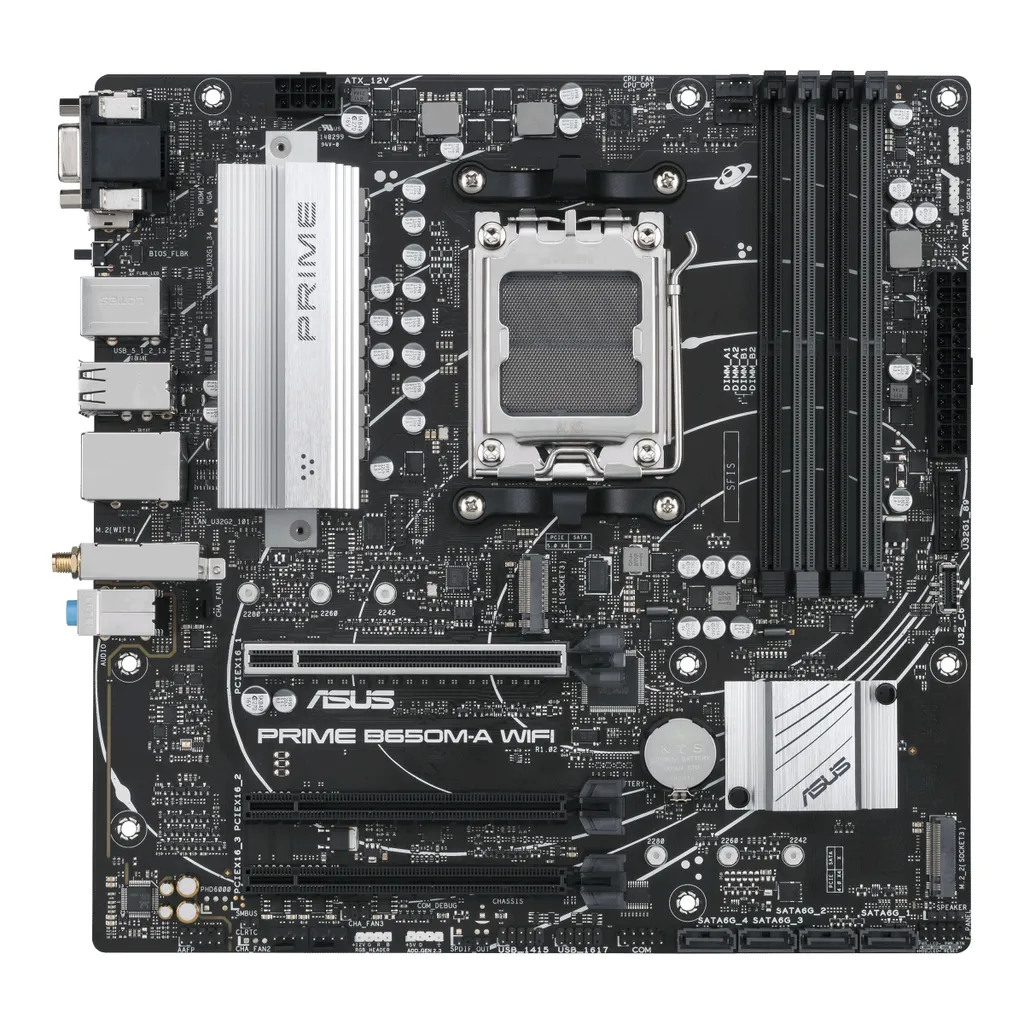 Carte mère Gamer ASUS Prime B650M-A WIFI Socket AM5 pour PC AMD Ryzen