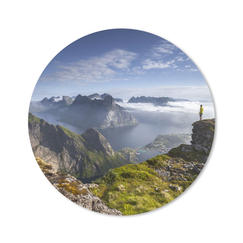 MuchoWow Mauspad Mousepad Sonnenaufgang in Norwegen 30x30 cm - Mousepads - Maus Mat - Pad - Mausunterlage - Tischunterlage - Schreibtischmatten