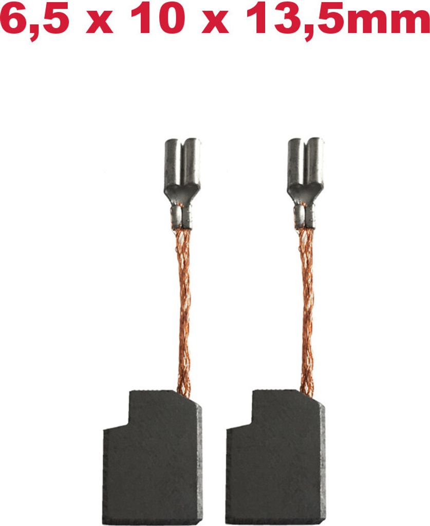 2x Kohlebürsten Motorkohlen 6,5x10x13,5mm für Dewalt Winkelschleifer D 28134 Typ 3 D 28134 Typ 4 D 28134 QS D 28135 D 28136 D 28137 D 28139