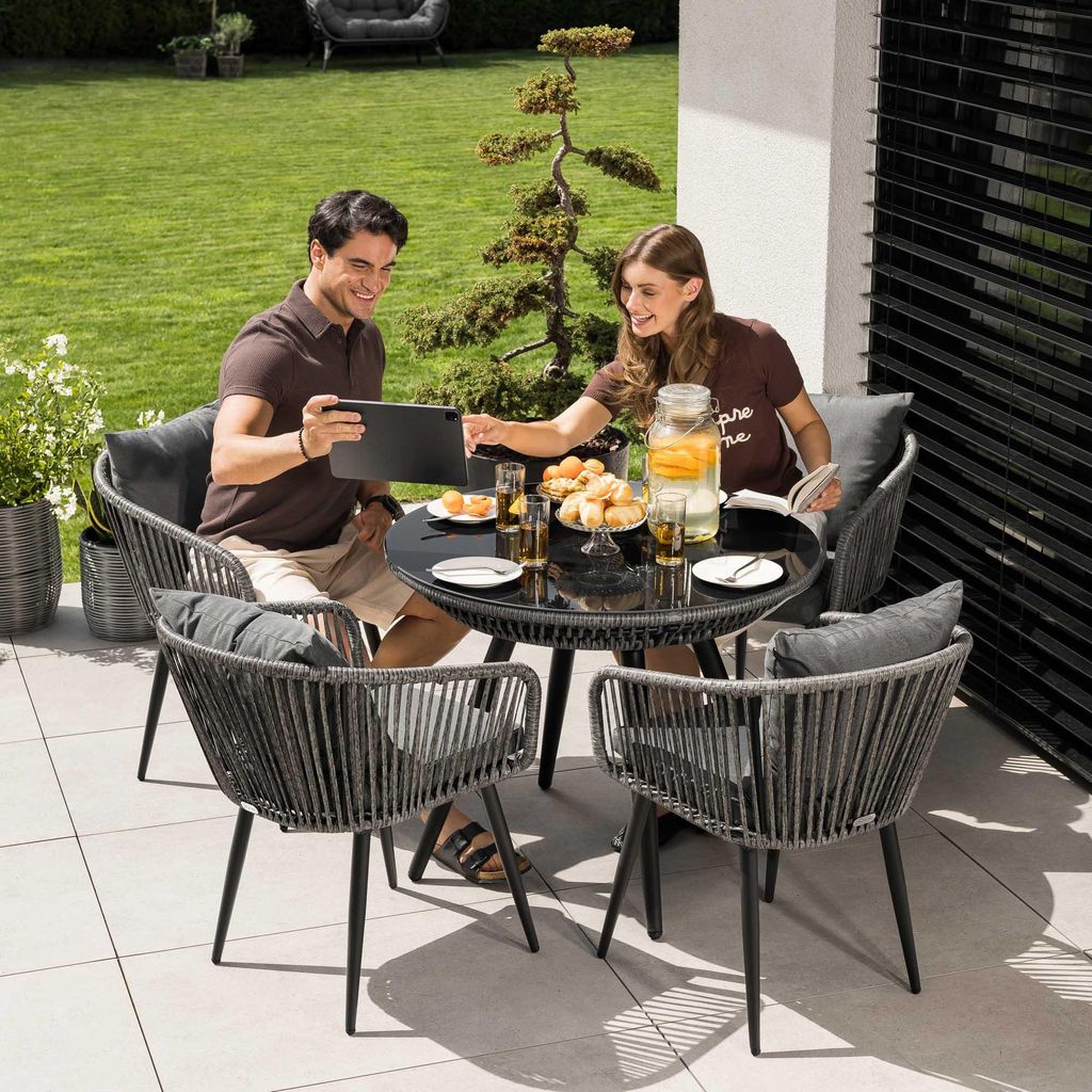 di volio Gartenmöbel Set RIETI - Grau, Sitzgruppe outdoor Produktbild 