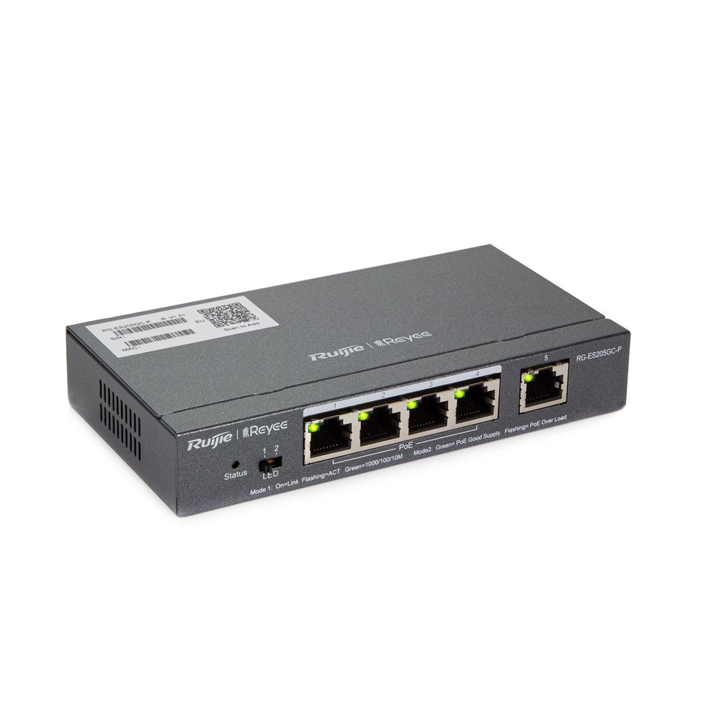 Reyee 5-Port Gigabit Managed PoE Switch Zdjęcie produktu 