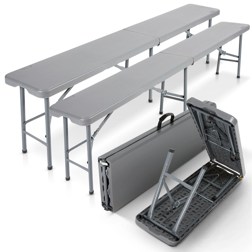 AREBOS 2x Bierbank Klappbar 183x28x43 cm Gartenbank Obrázek produktu 