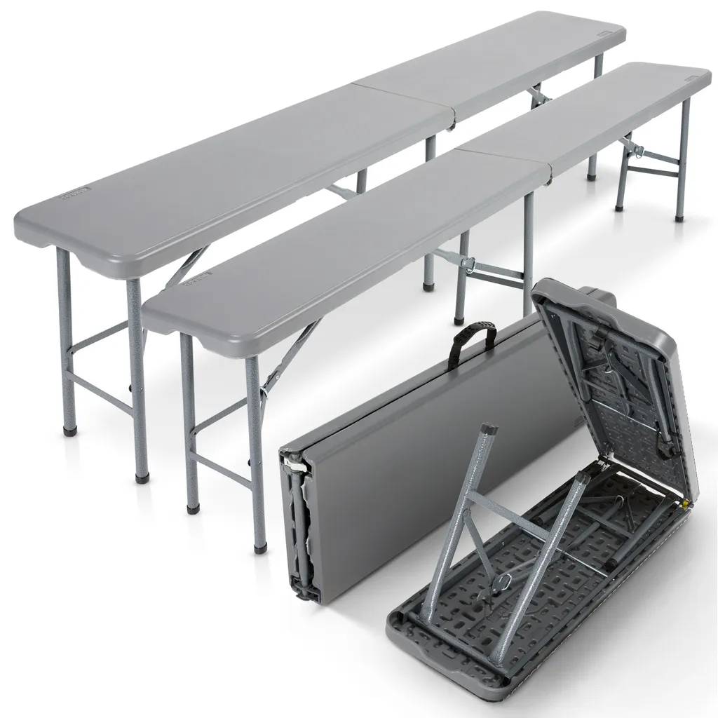 Banc de réception pliable pour repas de jardin AREBOS lot de 2