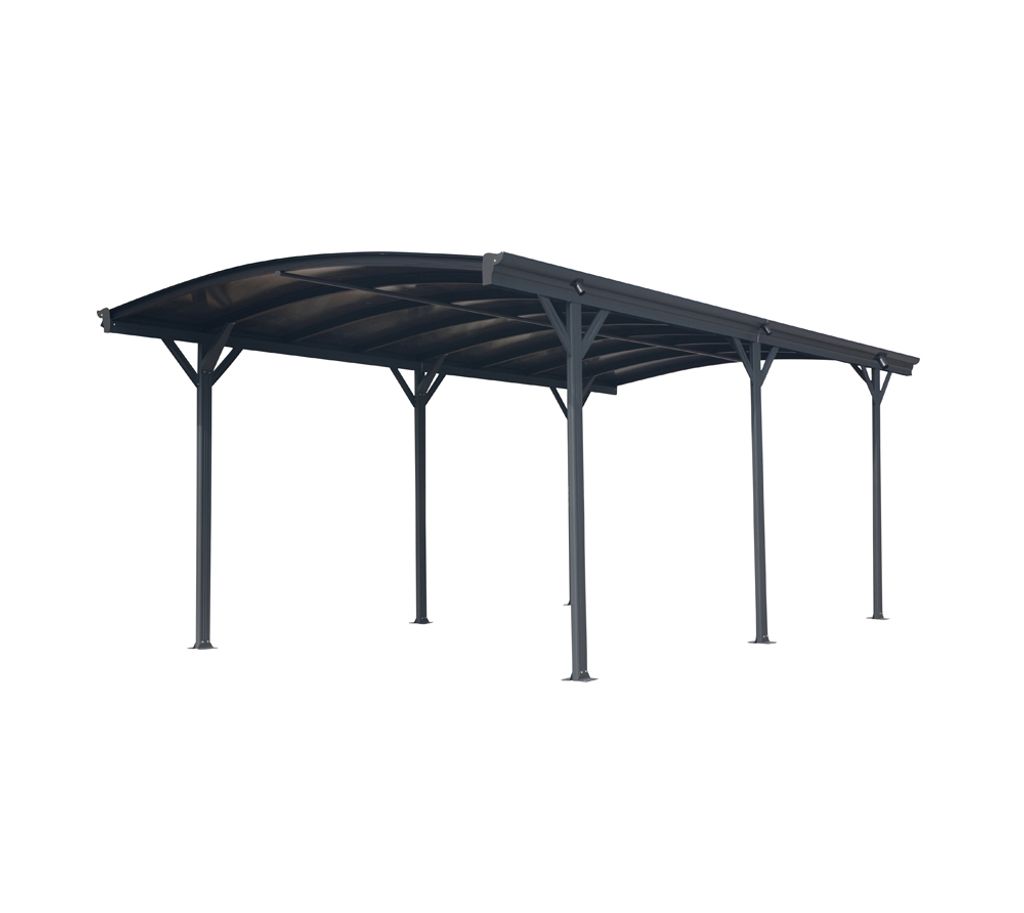 Westmann Aluminium Toit arrondi Carport Bergen Anthracite Image du produit 