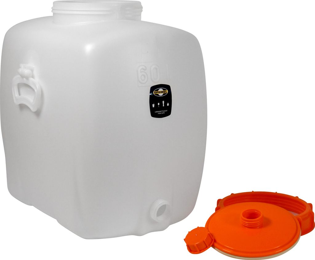 Speidel Kunststofffass 60 Liter Oval Getränkefass Saftfass Gärfass mit Deckel